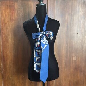 Vintage Silk Ties Scarf - Fluer De Lis